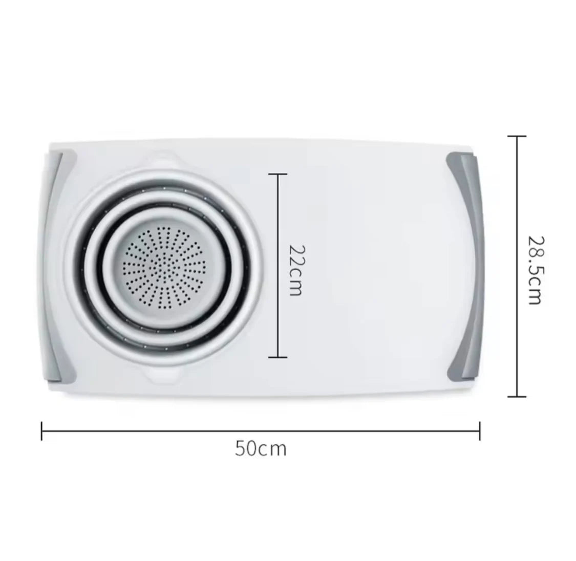 Multifunctional Cutting Board with Sink Drain & Strainer