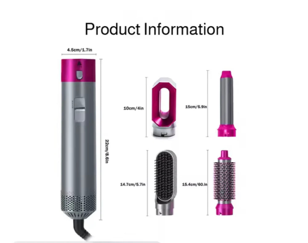 5 In 1 Hair Styling Comb, Multifunctional Hair Dryer, Hair Dyer Brush, Hair Straightening Brush