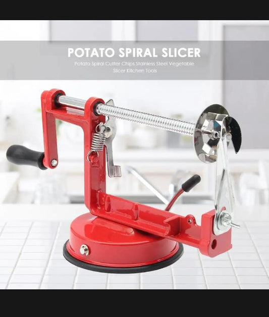 Potato spiral slicer