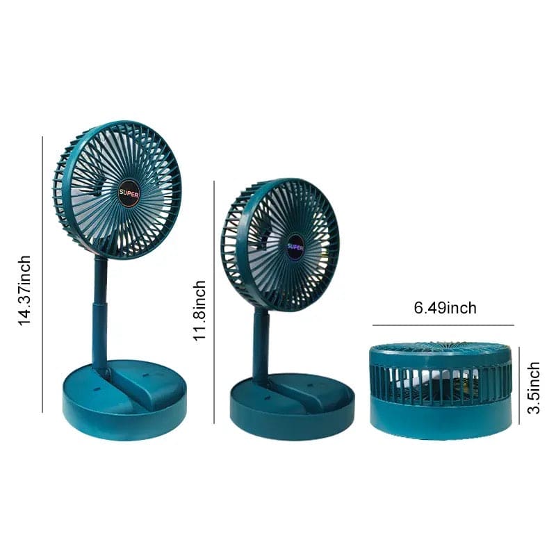 USB RECHARGEABLE TELESCOPIC FOLDING FAN