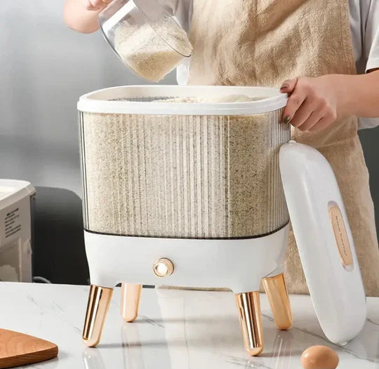 Large-Capacity Rice Dispenser | Sealed Transparent Storage Box