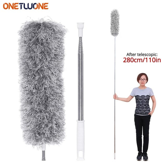 Foldable Fan Duster Retractable Pole Easy Cleaning Brush DUSTER