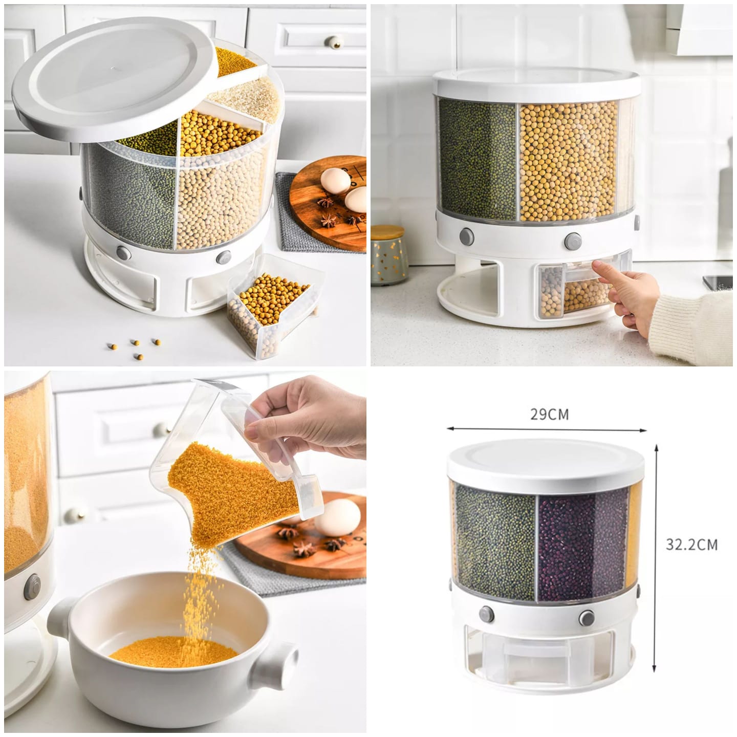 4 portion Rotating Cereal Dispenser