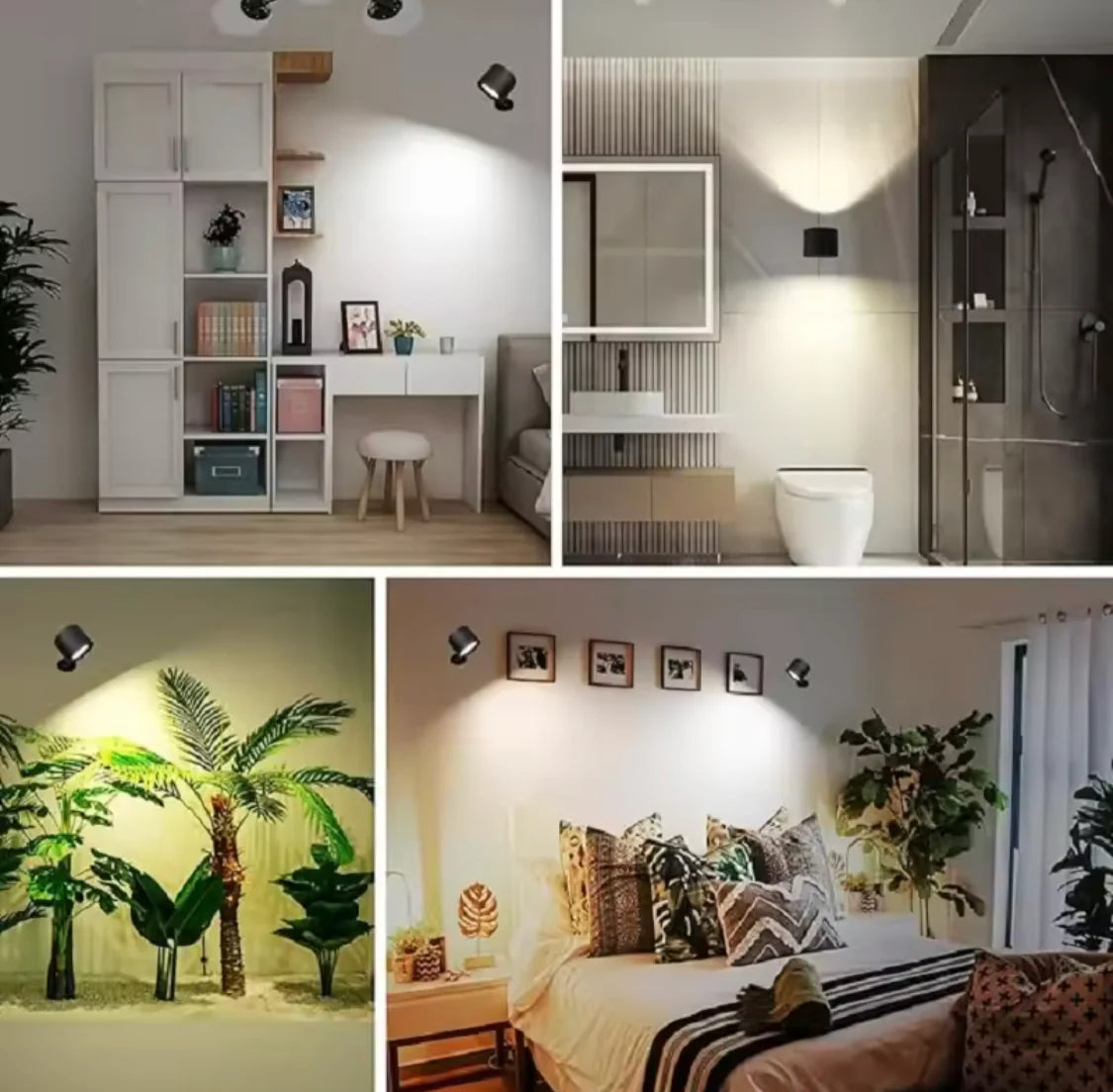 Rechargeable Led Wall Lamp With Magnetic Holder, 360° Rotatable For Bedroom Reading Lamp, Portable Night Light