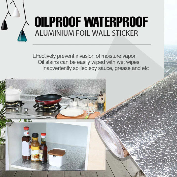 Aluminum Foil Self Adhesive Wall Stickers 60x200 cm