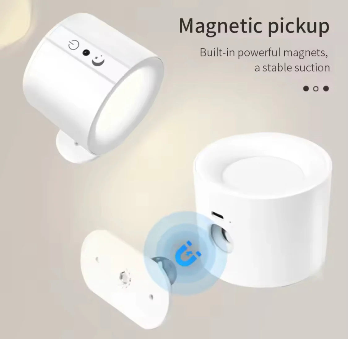 Rechargeable Led Wall Lamp With Magnetic Holder, 360° Rotatable For Bedroom Reading Lamp, Portable Night Light