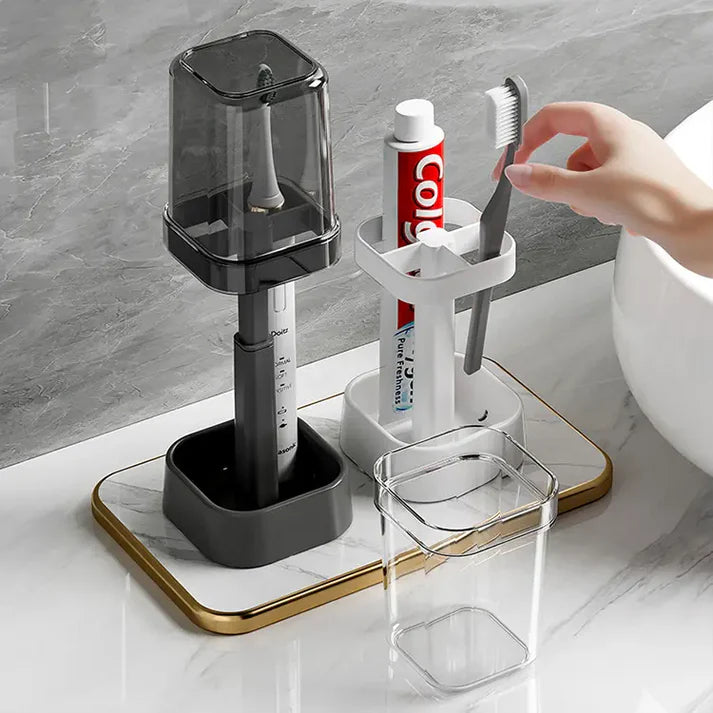 Adjustable Quick-Dry Toothbrush & Tumbler Holder