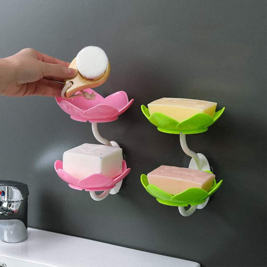 Wall Mounted Double Layer Soap Holder