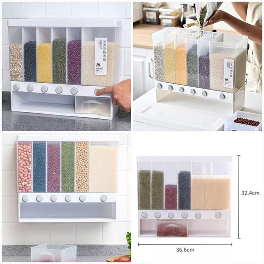 Wall-Mounted 6in1 Cereal Dispenser