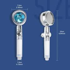 Pressurized Shower Head Turbine Shower