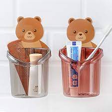 Teddy bear toothbrush holder