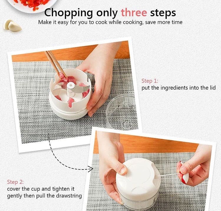 Mini Chopper, Multifunctional Hand Held Vegetable Chopper