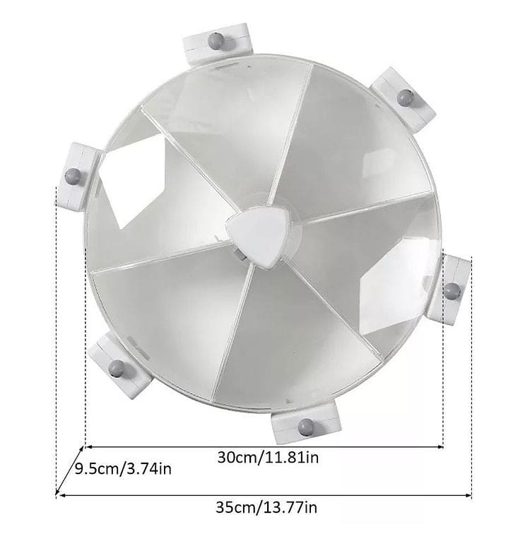 Wall Mounted 6 Grids Grain Storage Wheel, Rotatable Cereal Container, 6 in 1 Rotatable Wall Mounted Rice And Pulses Container