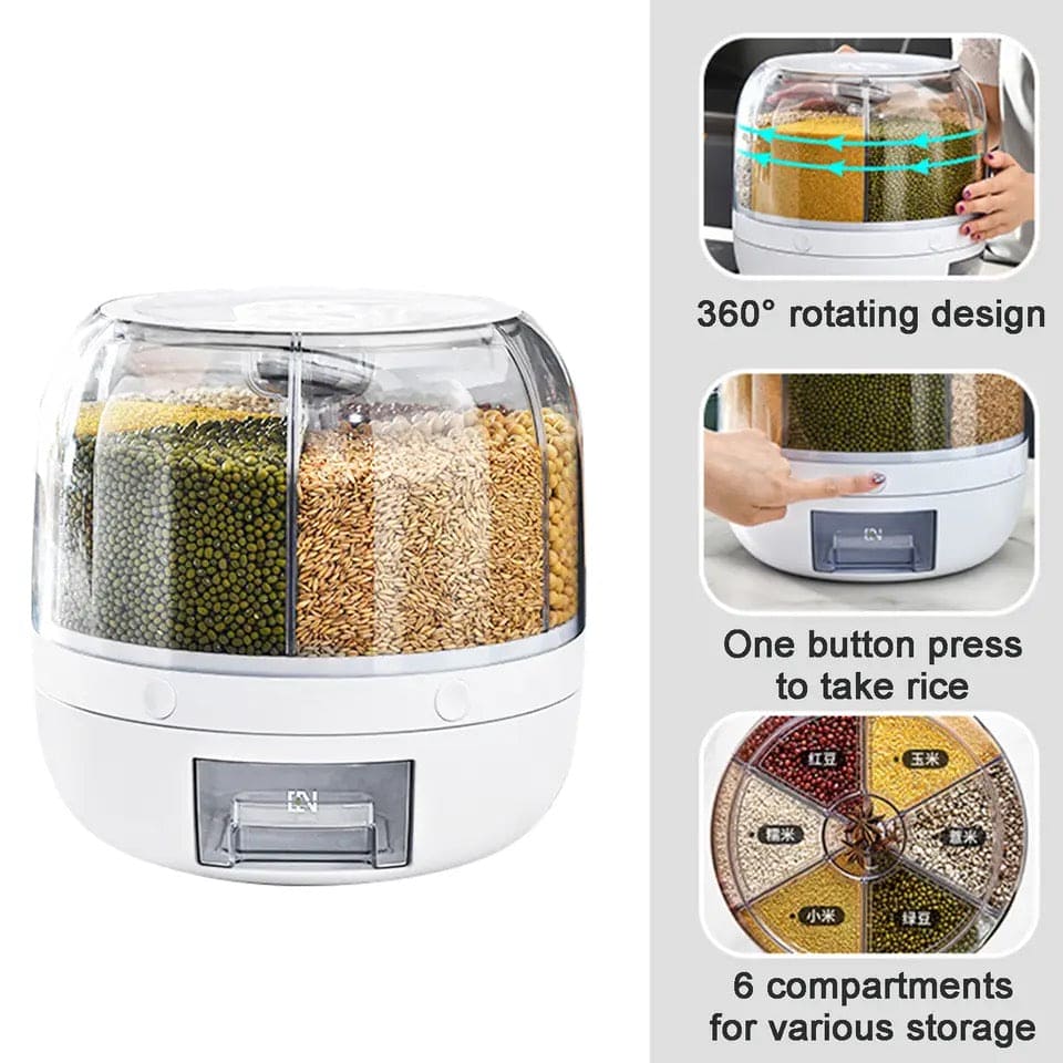 6 Grid Round Cereal Dispenser (10 Kg)
