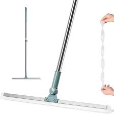 New Floor Squeegee with Adjustable Long Handle Multifunctional 180° Rotatable Silicone Scrubber Floor Cleaning Household Mop