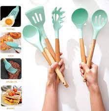 12 Pcs Silicone Cooking Utensils Kitchen Utensil Set for Nonstick Cookware