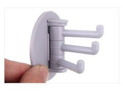 Pack of 2 Self Adhesive 3 Branch Hook for Multipurpose Use