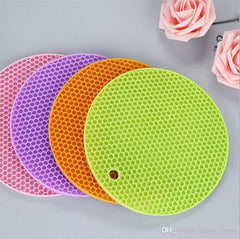 Household Kitchen Round Non-slip Heat Resistant Table Pads cup Silicone Mats