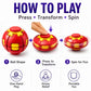 Fidget Magic Ball Spinner Cube Toy, 3D Fidget Spinner Ball Toy, Stress Relief Rotating Gyro Puzzle, Educational Desk Toy