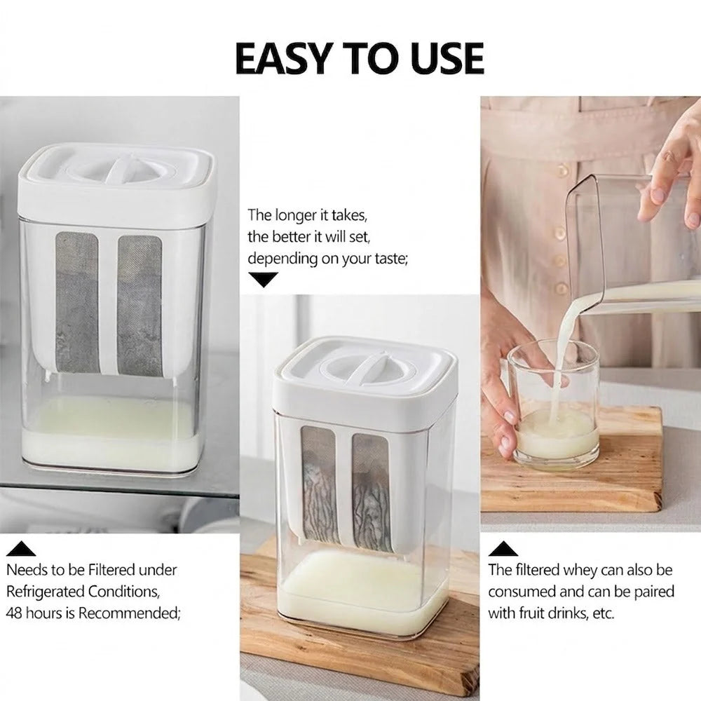 Multifunctional yogurt filter with mesh steamer