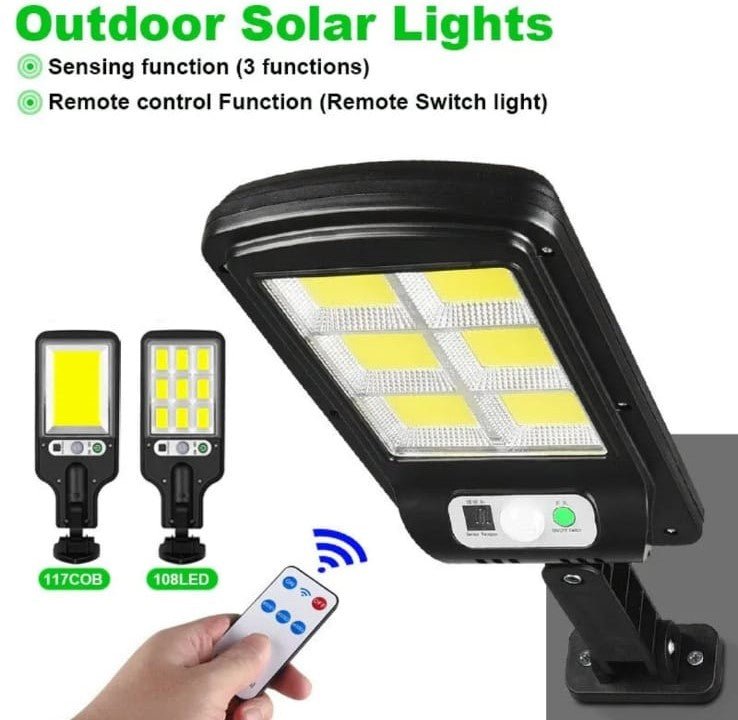 COB Outdoor Solar Lights LED Solar Garden Lamp 3Mode Waterproof Motion Sensor Wall Lighting for Patio Garden Solar Light