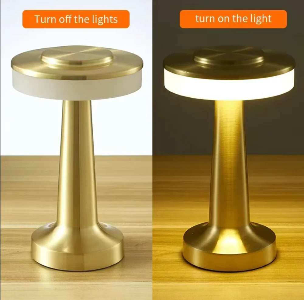 LED Table Lamp, Touch Sensor Desktop Night Lamp, Wireless Bedroom Decor Light, Rechargeable