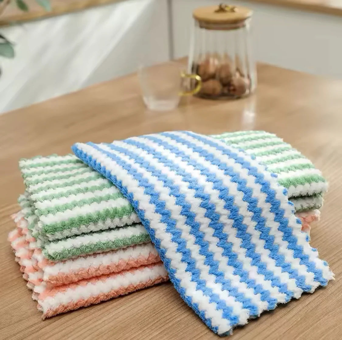 Pack of 4 Superfine Absorbent Dishwashing Cloths | Multipurpose Kitchen Cleaning