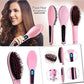 Electric fast hair brush straightener