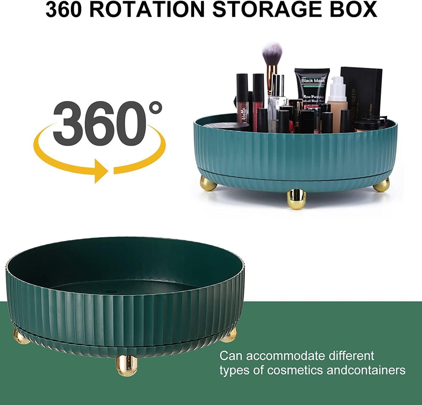 360° Rotating Organizer Tray For Spice Rack And Cosmetic Organizer