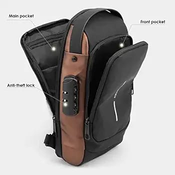 Multifunction Crossbody Anti-theft USB Charge Shoulder Bag