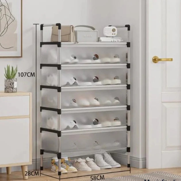Simple Large Capacity Dustproof Shoe Cabinet Storage Shelf