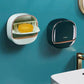 Wall Mounted Soap Box With Flip Cover, Soap Holder With Drainage Tray, Soap Holder With Lid