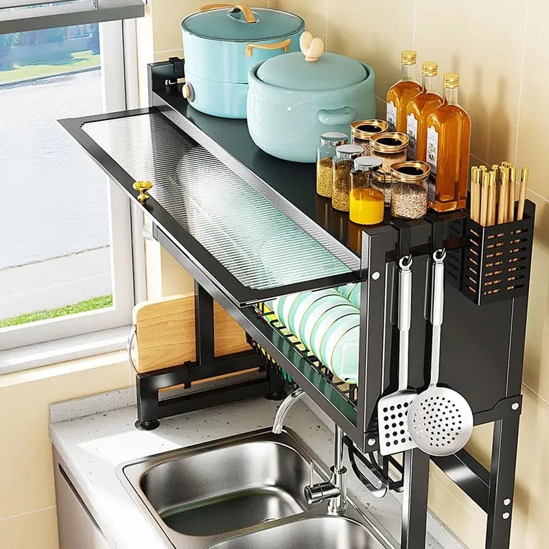 Multifunctional Over-Sink Dish Rack | Expandable & Space-Saving Storage