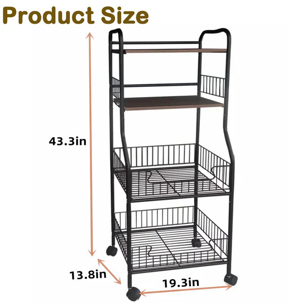 4-Tier Metal Kitchen Rack