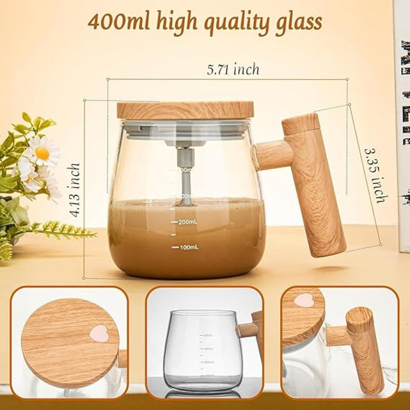 400ml Electric Mixing Cup, Automatic Portable Glass Cup Blender