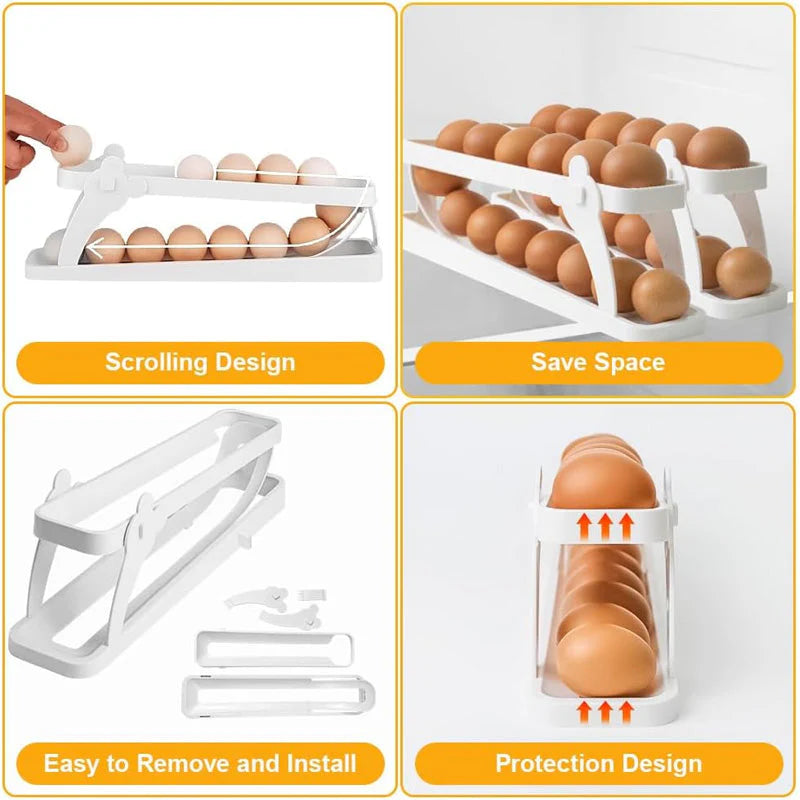 2 Tier Egg Dispenser For Refrigerator