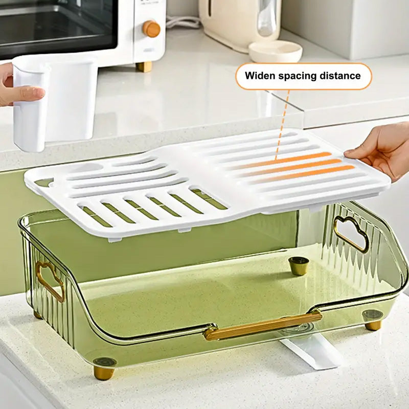 Transparent Acrylic Dish Drainer Rack