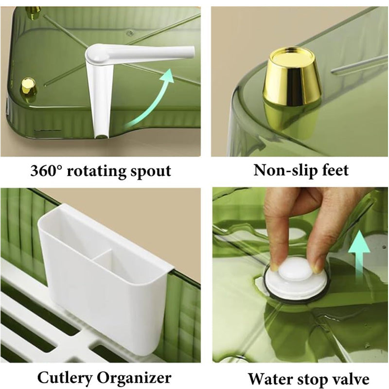 Transparent Acrylic Dish Drainer Rack