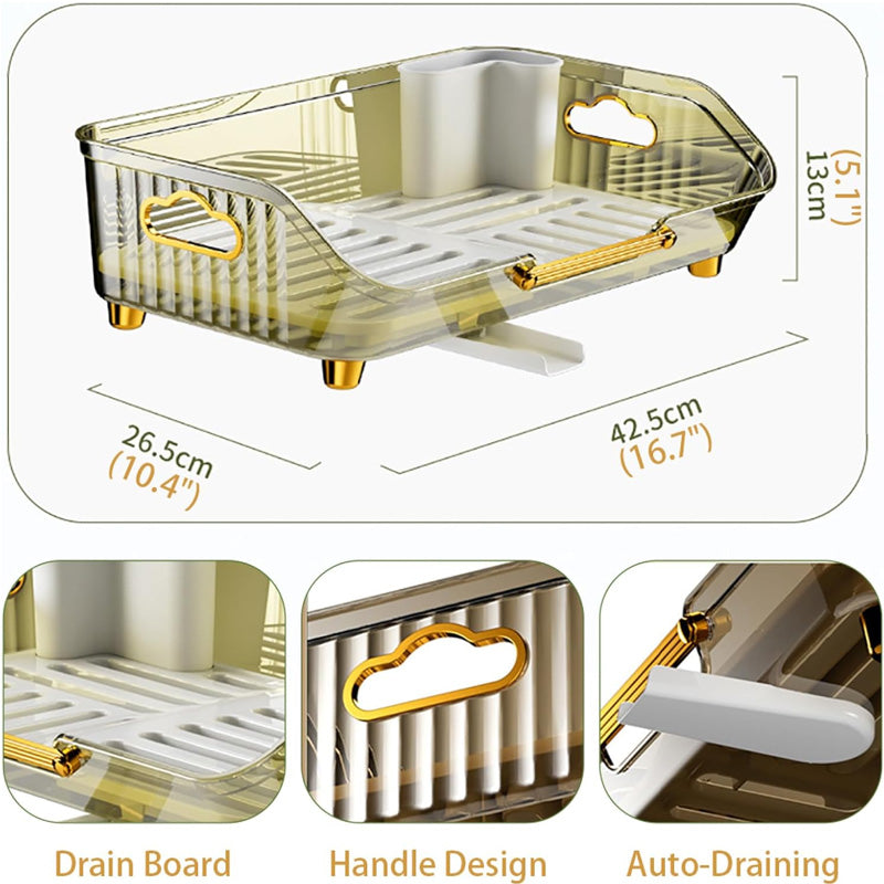 Transparent Acrylic Dish Drainer Rack