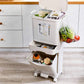 3 Layer Storage Trash Bin With Wheels