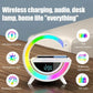 G Lamp Bluetooth Speaker with Digital Clock & RGB Night Light