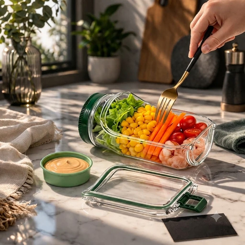 FreshPod Leakproof Salad & Meat Prep Jar