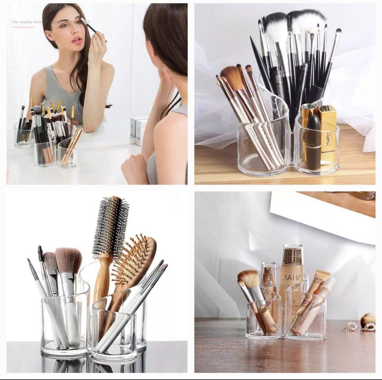 Acrylic Cosmetic Brush Holder