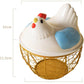 Luxury Hen Shaped Egg Basket with Lid