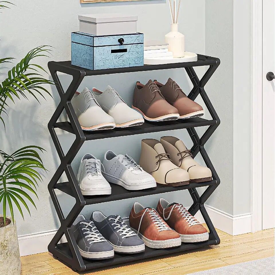 Shoe Rack Shape Shoe Rack X Shape (4 Layer) – We Shop Pakistan