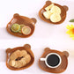 Mini Cute Cartoon Shape Bear Spit Bone Dish Creative Desktop Trash Tray Snack Food Residue Fruit Plate Kawaii Kitchen Tableware Pack of 8