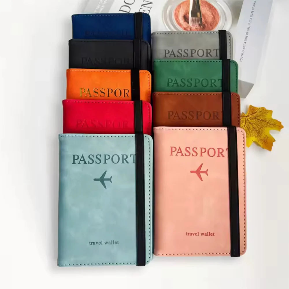 Imported leather passport wallet