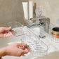 Bathroom Sink Faucet, Star Shaped Suction Cup Rack, Drainage Wall Hanging Storage Shelf, Single Layer Plastic Sticking Shelf
