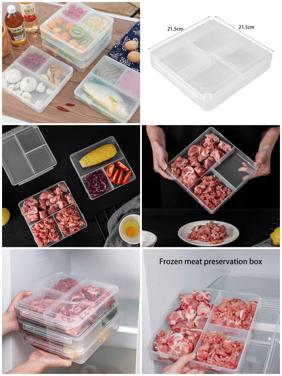 3 Grids storage box plastic