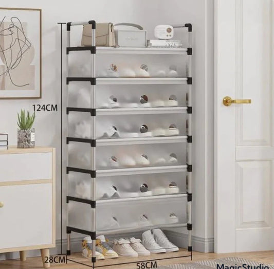 Simple Large Capacity Dustproof Shoe Cabinet Storage Shelf